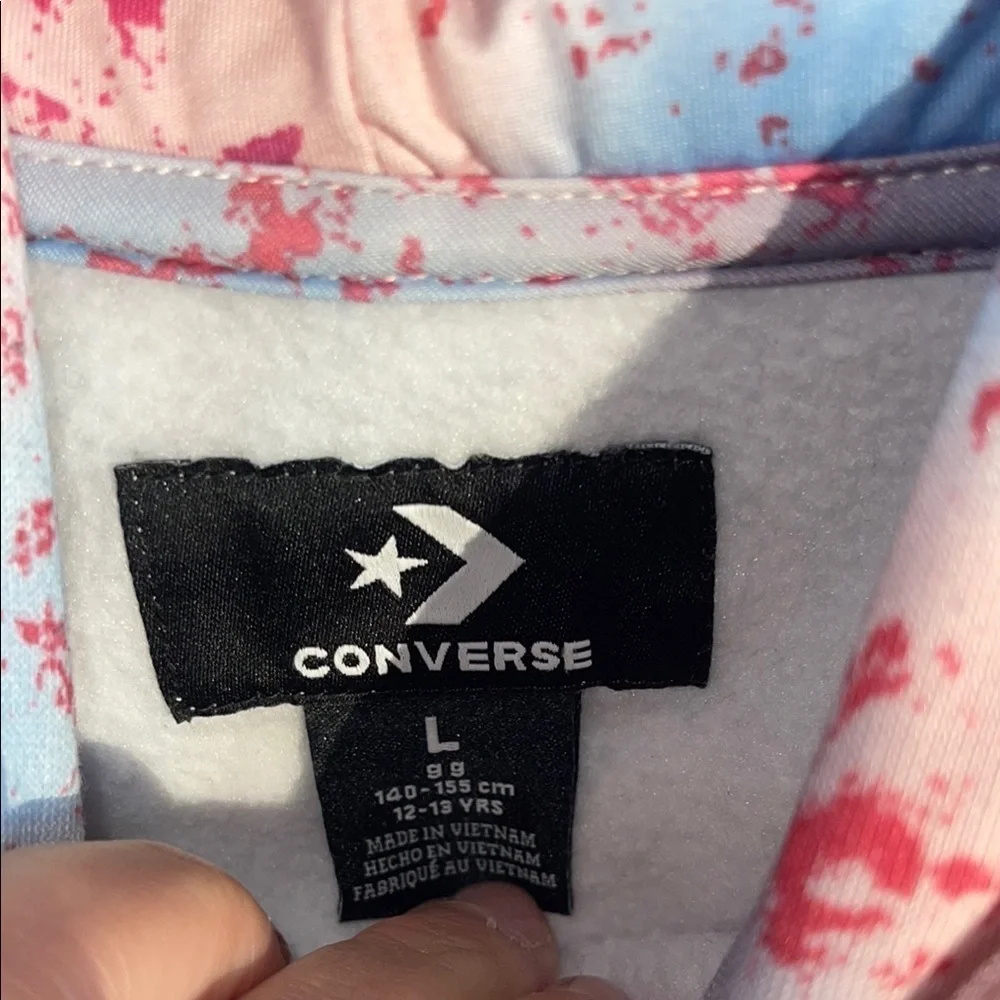 Converse Pink and Blue Splatter Hoodie